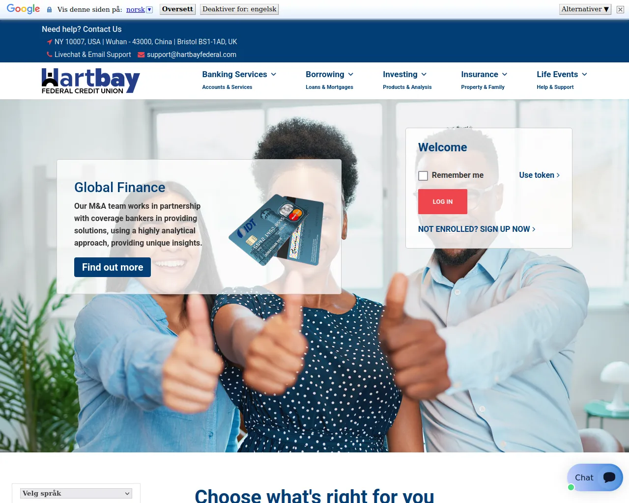 Screenshot of hartbayfederal.com