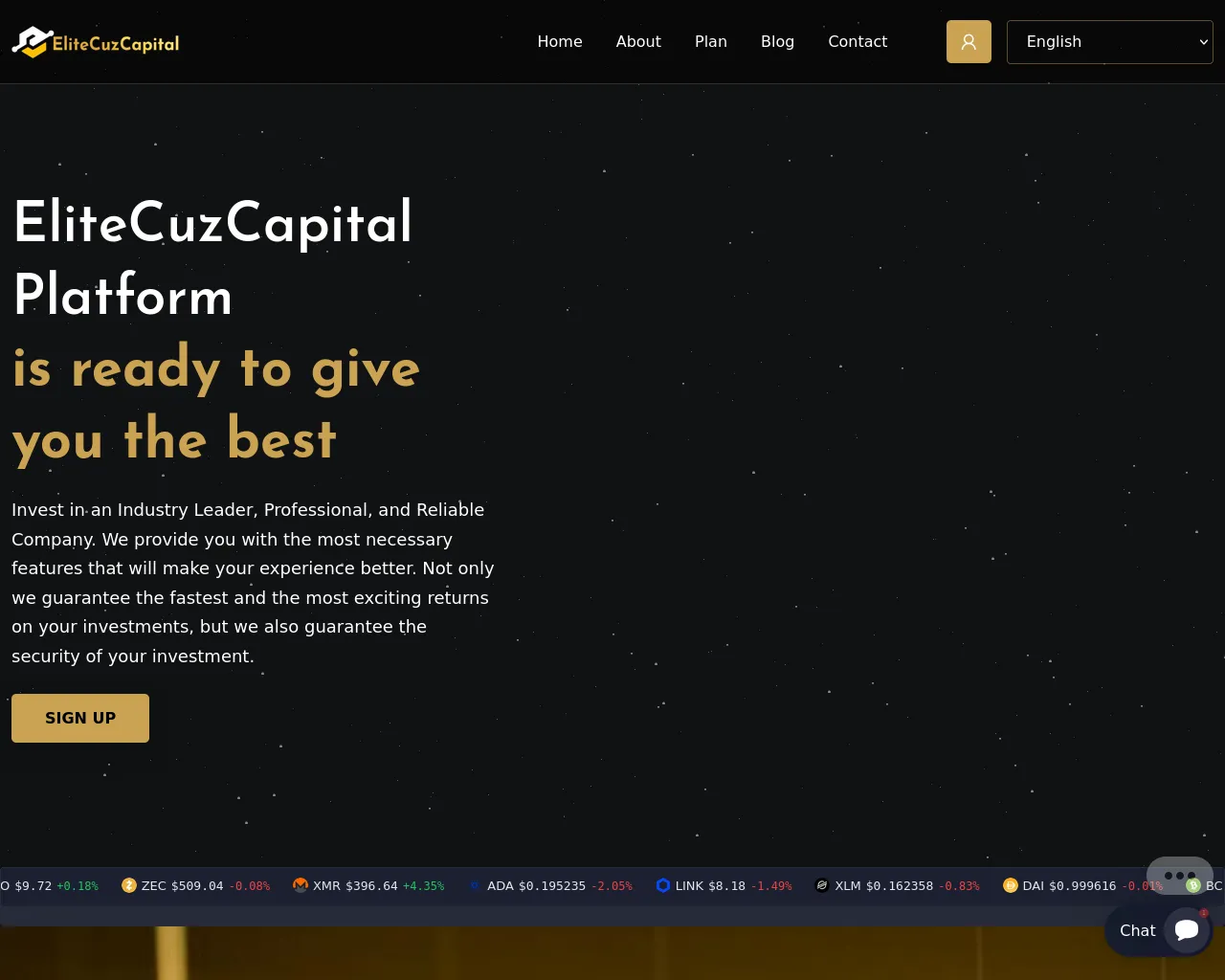 Screenshot of elitecuzcapital.com