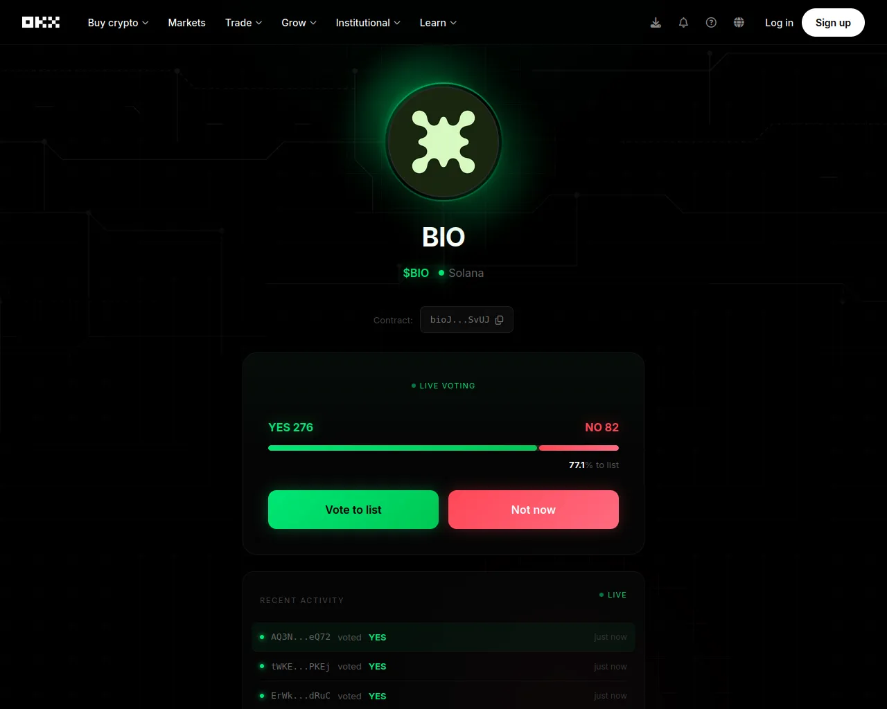 Screenshot of okxvotes.fun