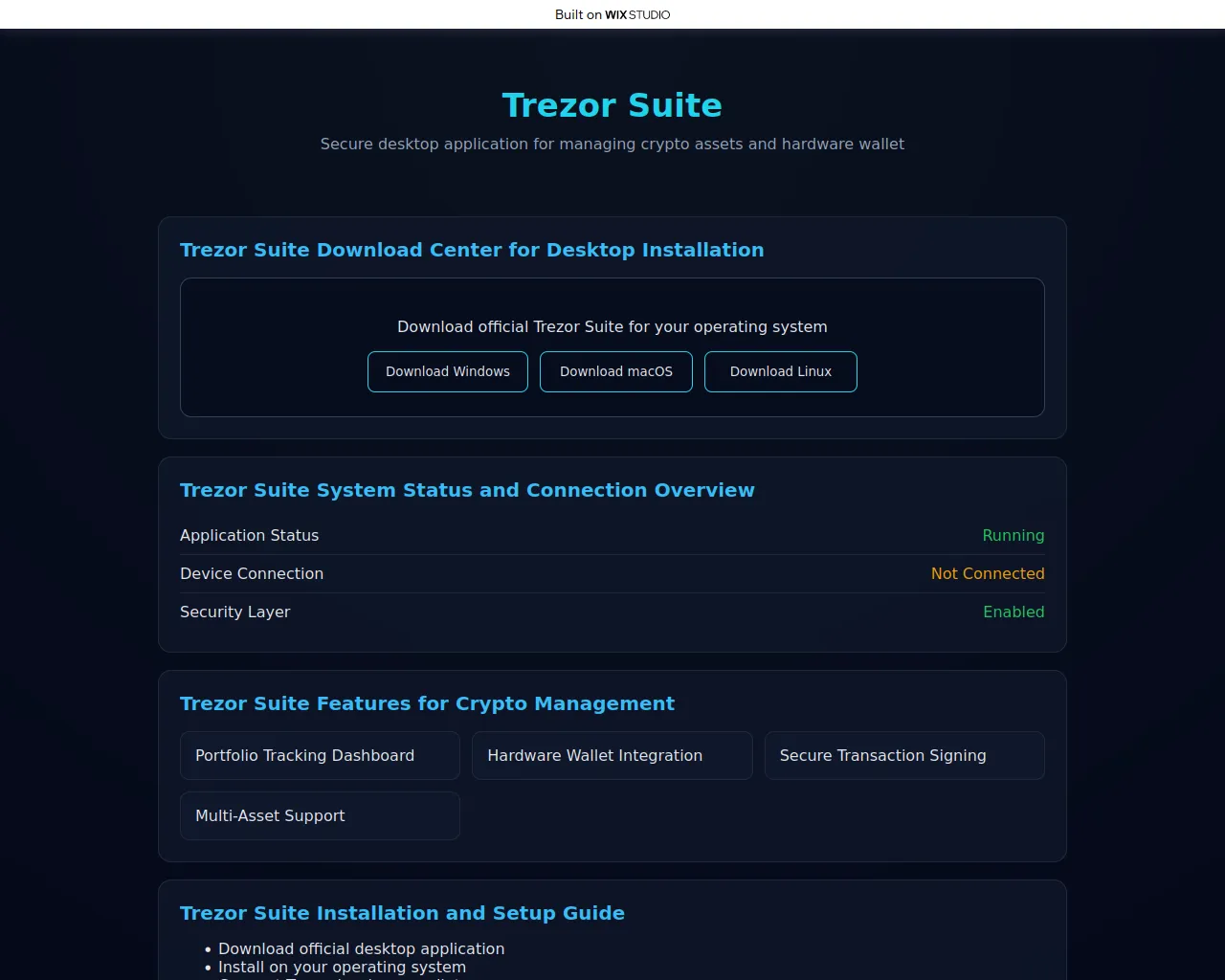 Screenshot of appsuit-trexertrezo.wixstudio.com