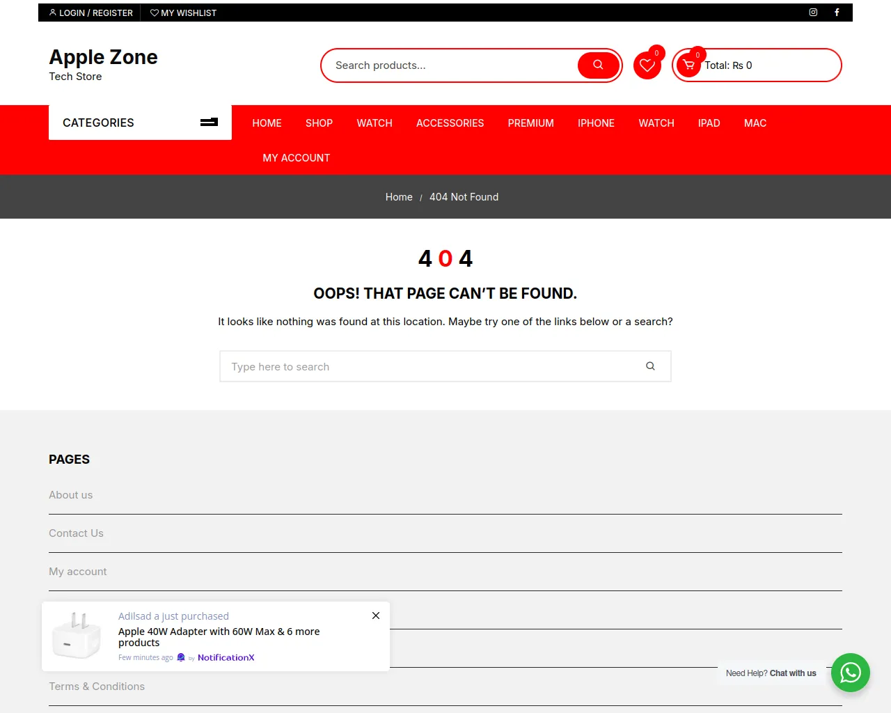 Screenshot of apple-zone.com.pk