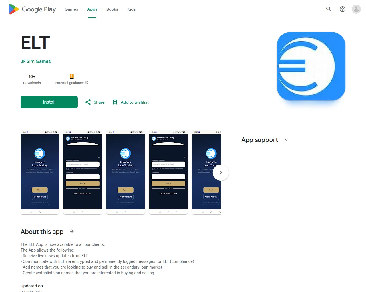 Report - play.google.com/store/apps/details?id=com.elt.portal&hl=en_GB