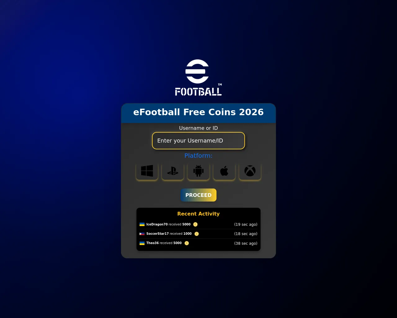 Screenshot of efootballguides.com