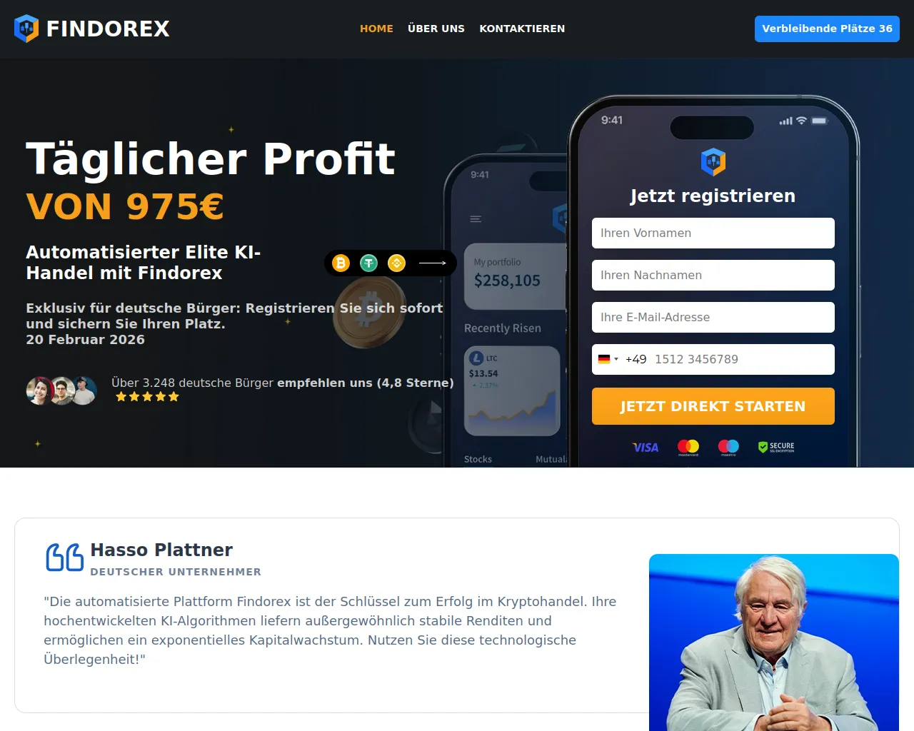 Screenshot of findorexai.com