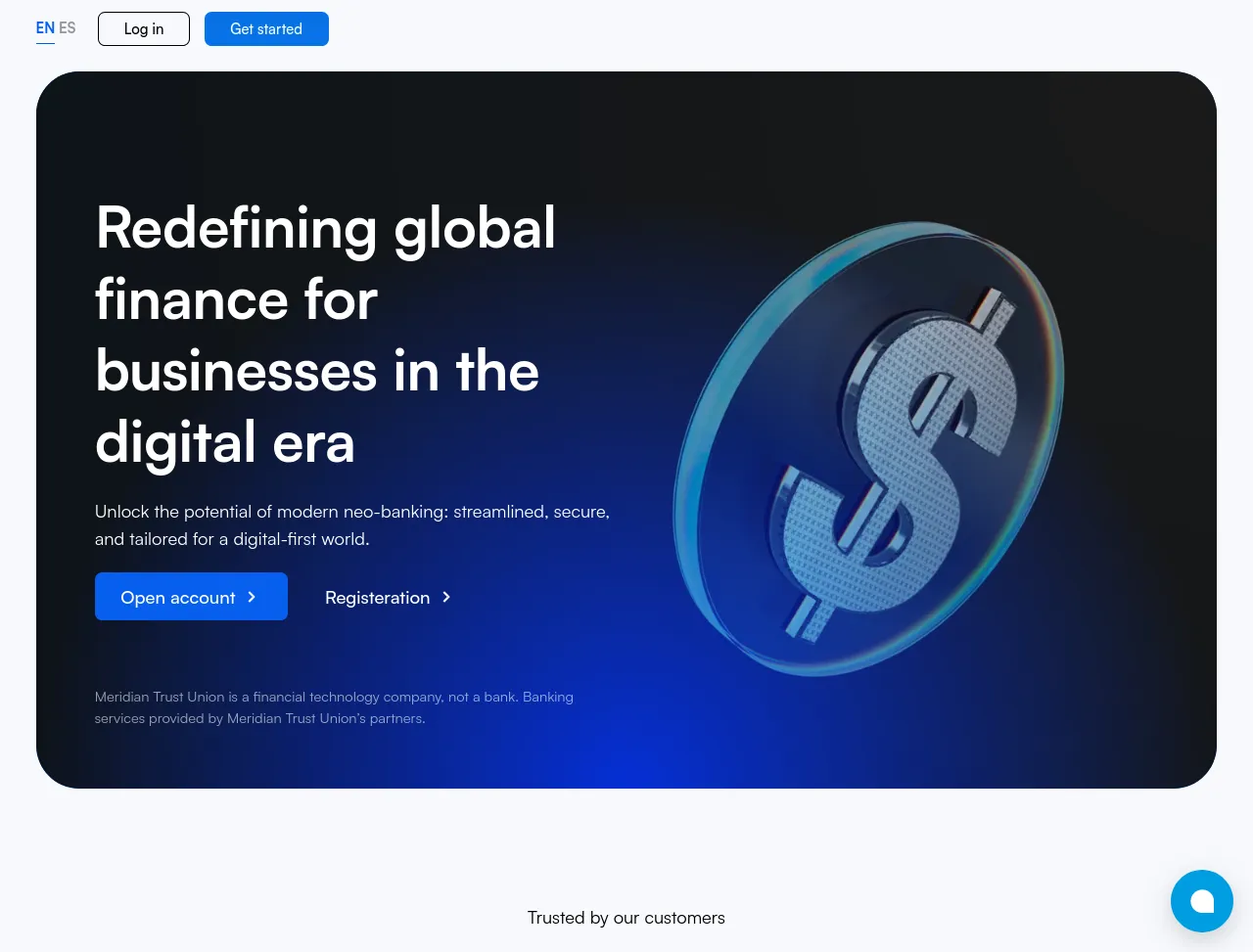 Screenshot of meridiantrustunion.com