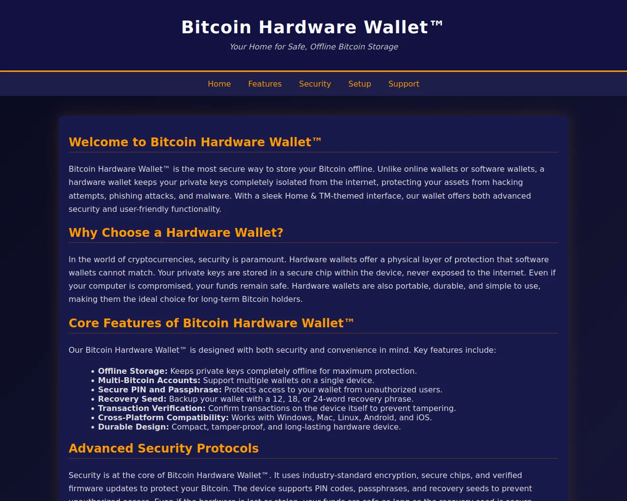 Screenshot of bitcoin-rv-hardware.pages.dev