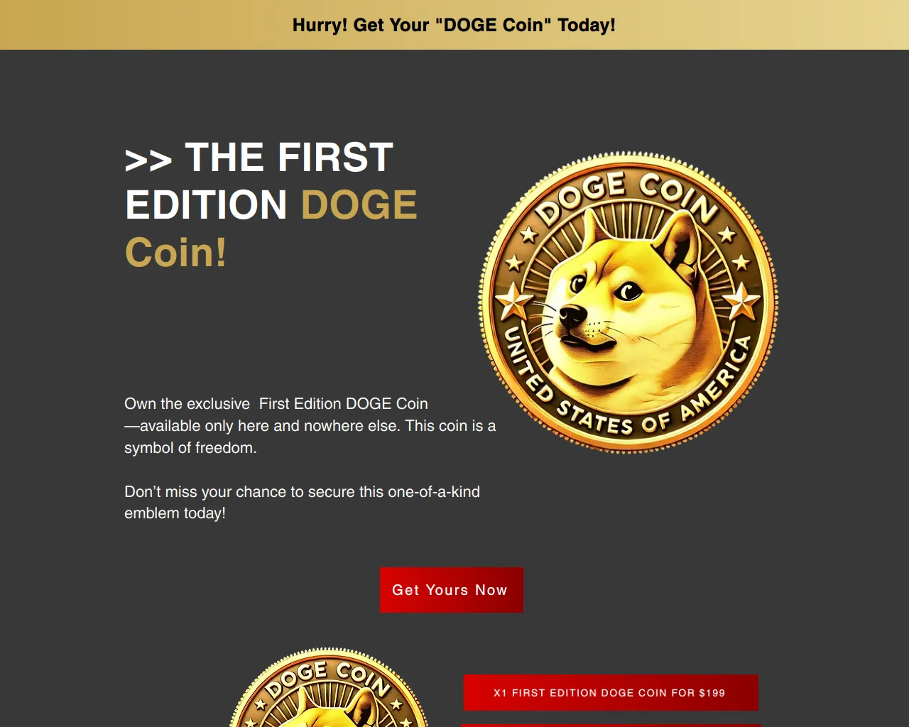 Screenshot of real-dogecoin.com