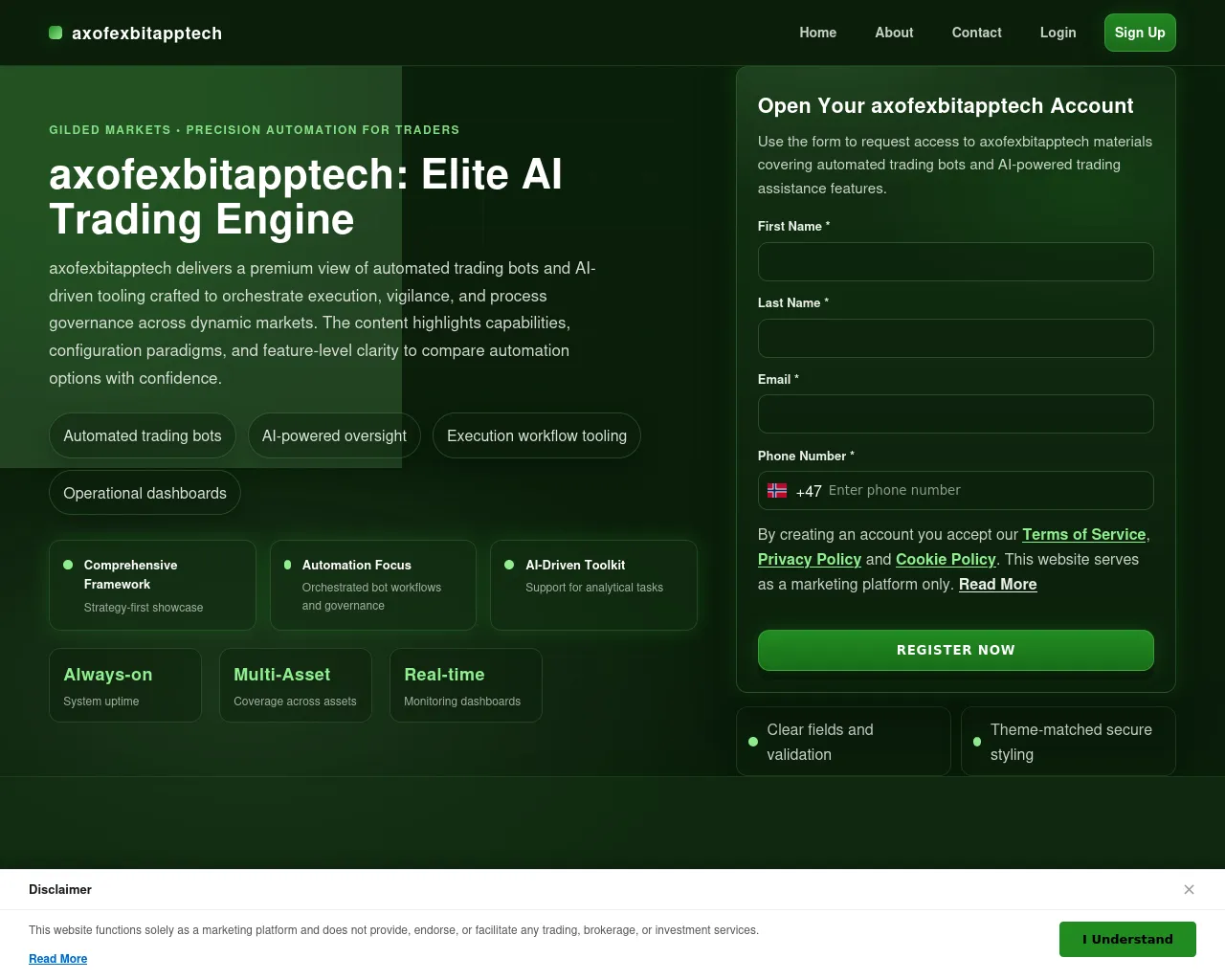 Screenshot of axofexbitapptech.com