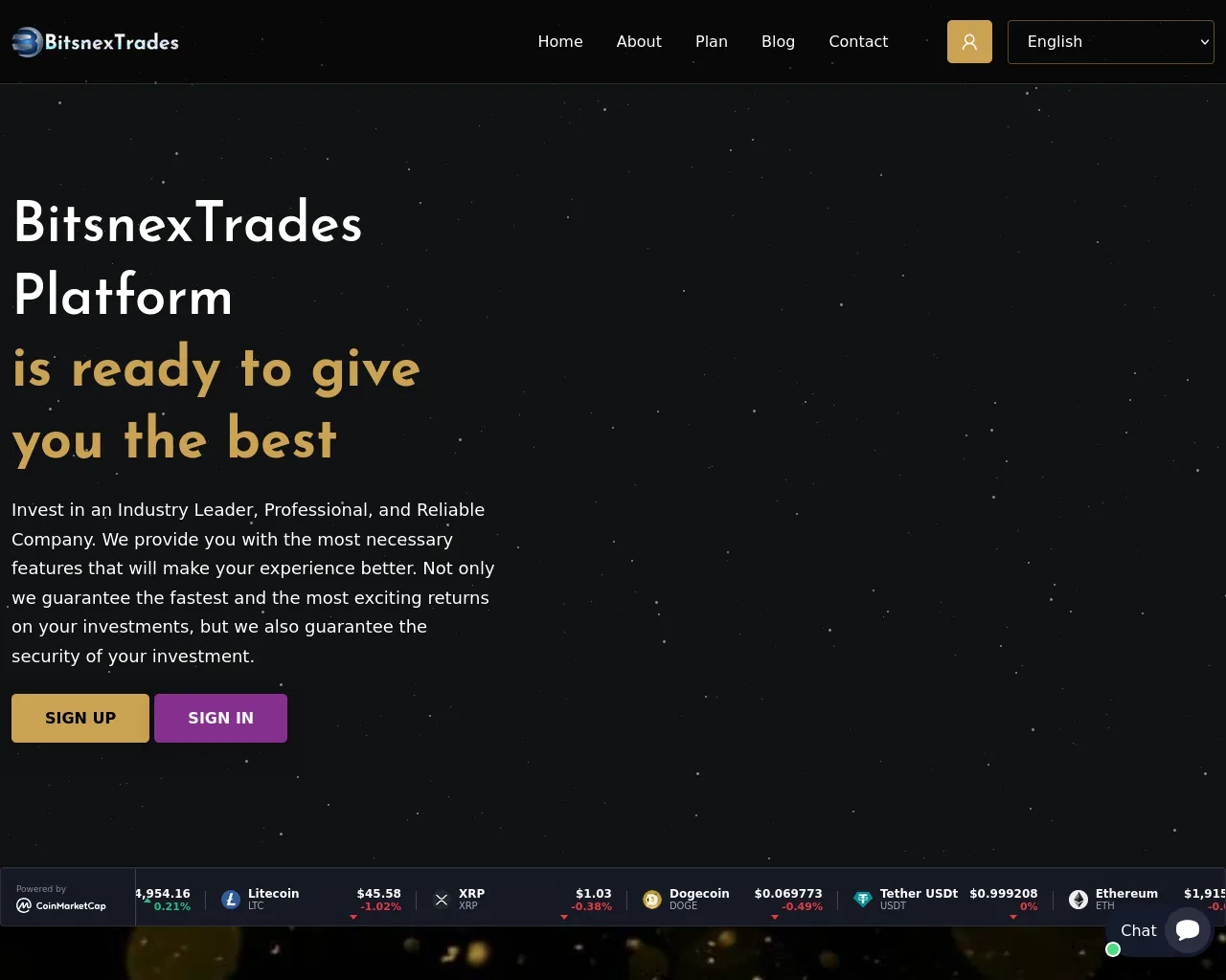 Screenshot of bitsnextrades.com