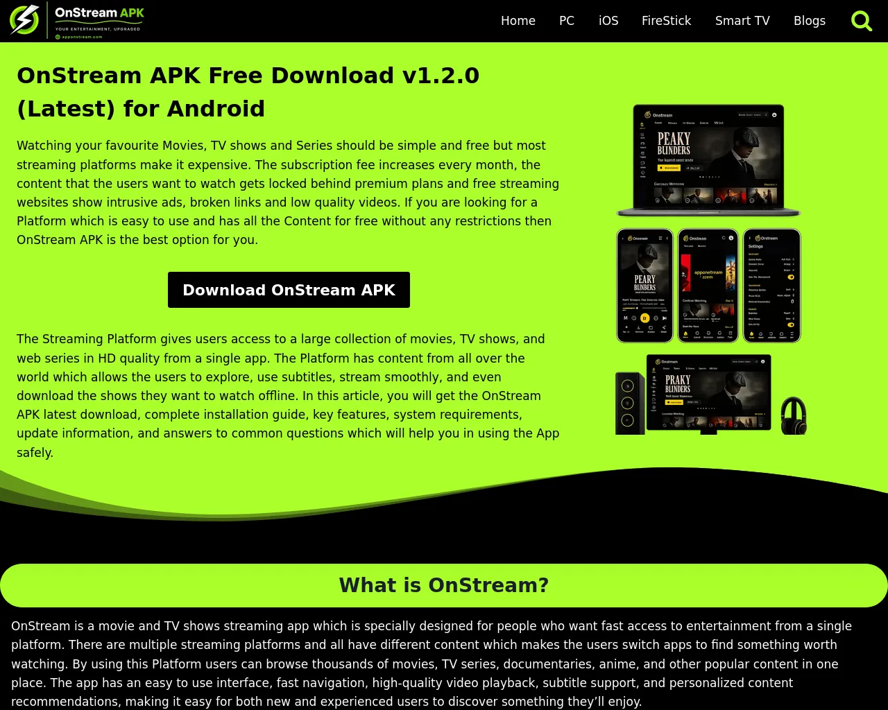 Screenshot of apponstream.com