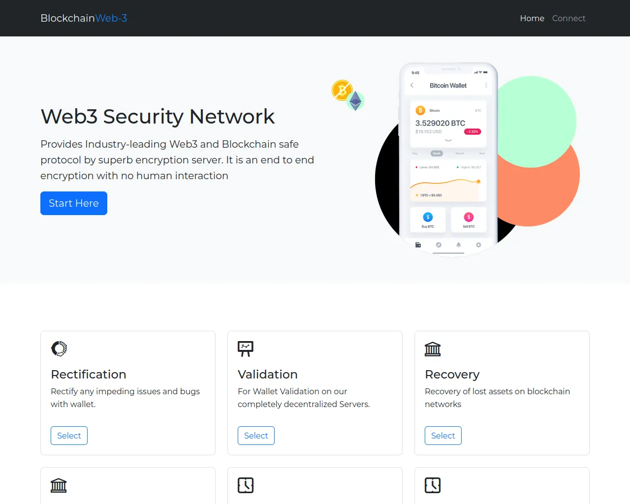 Screenshot of blockchain-web3.pages.dev