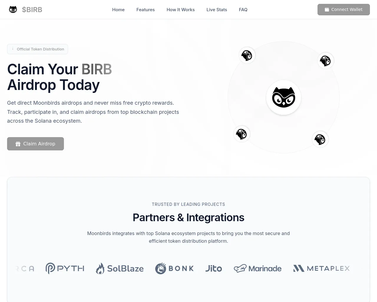 Screenshot of moonbirds-mainnet.com