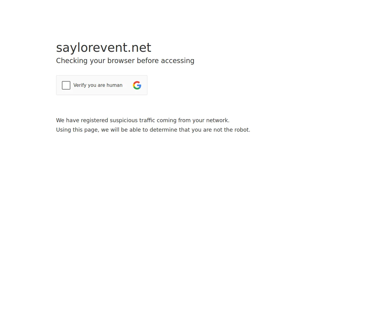 Screenshot of saylorevent.net