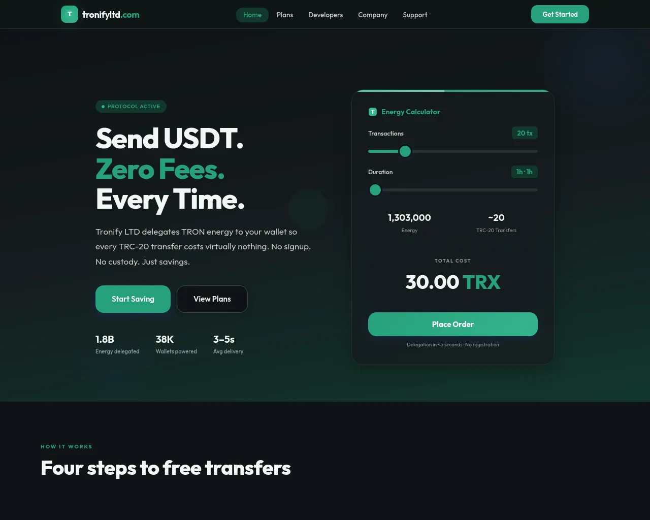 Screenshot of tronifyltd.com