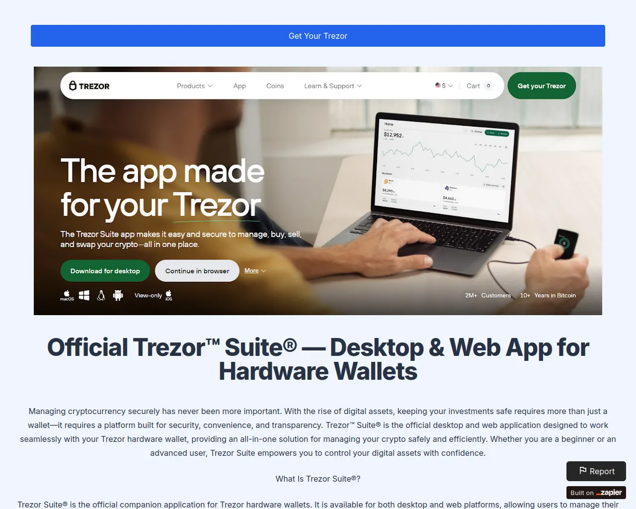 Screenshot of official-suites.zapier.app