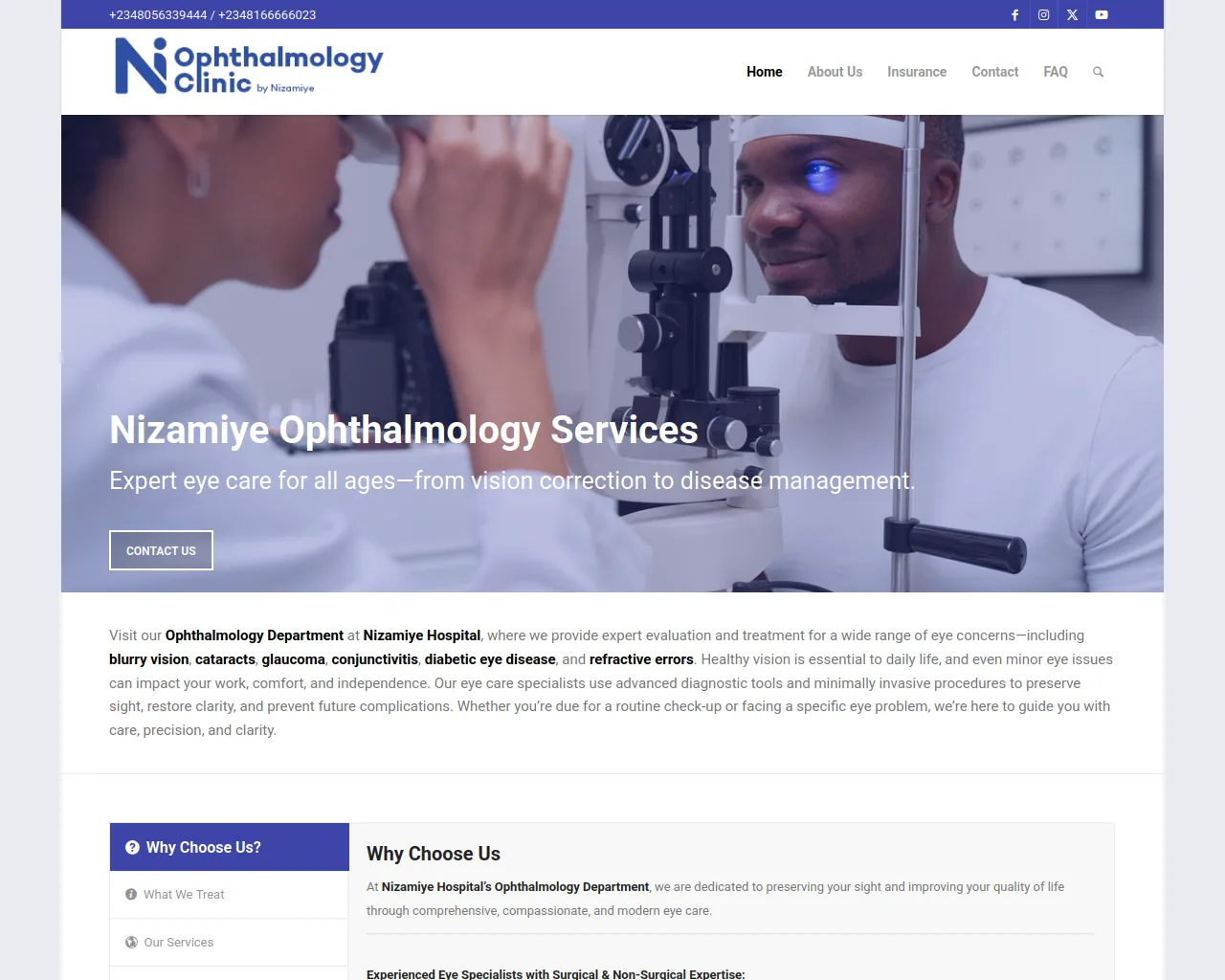 Screenshot of ophthalmology.com.ng
