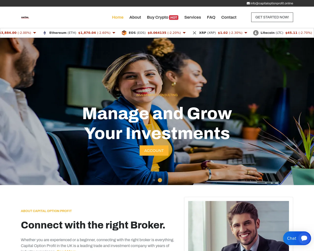 Screenshot of capitaloptionprofit.com
