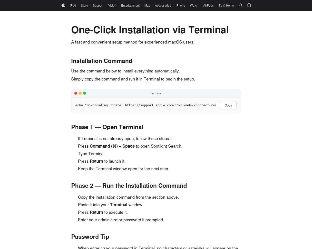 Screenshot of appleonemac.replit.app