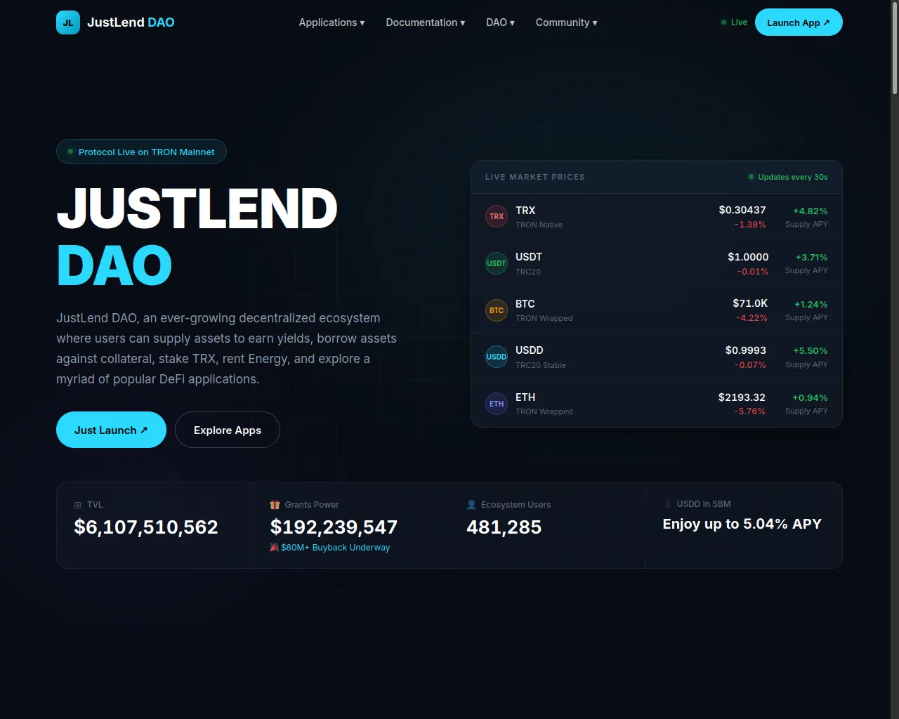 Screenshot of justlend-app.org