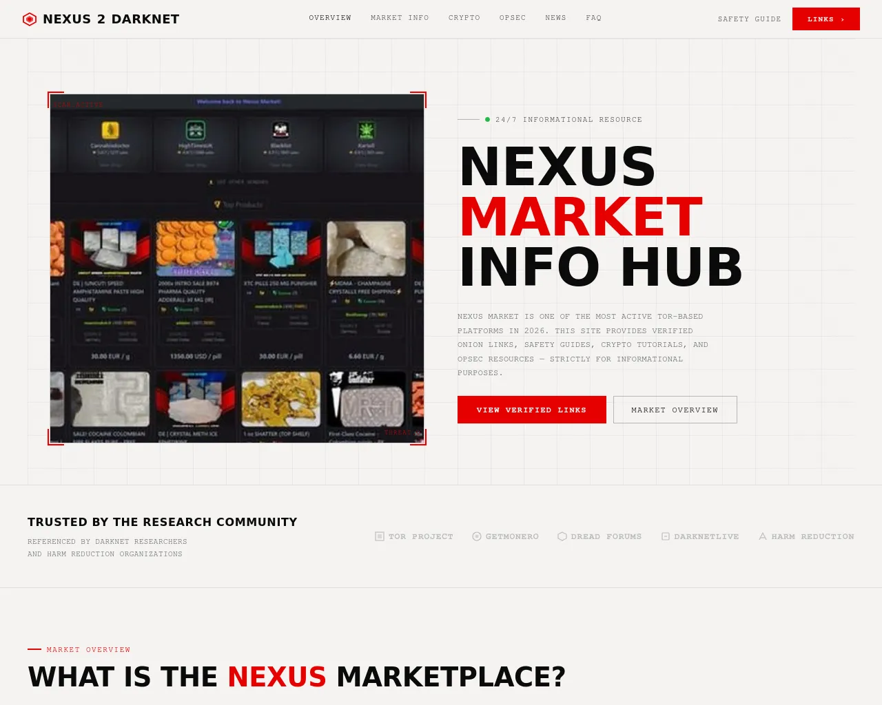 Screenshot of nexus2darknet.net