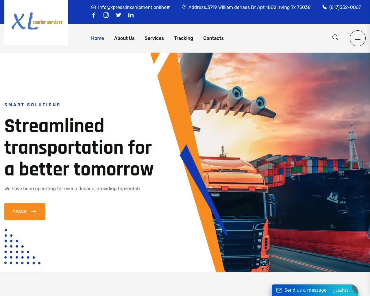Screenshot of xpresslinkshipment.online