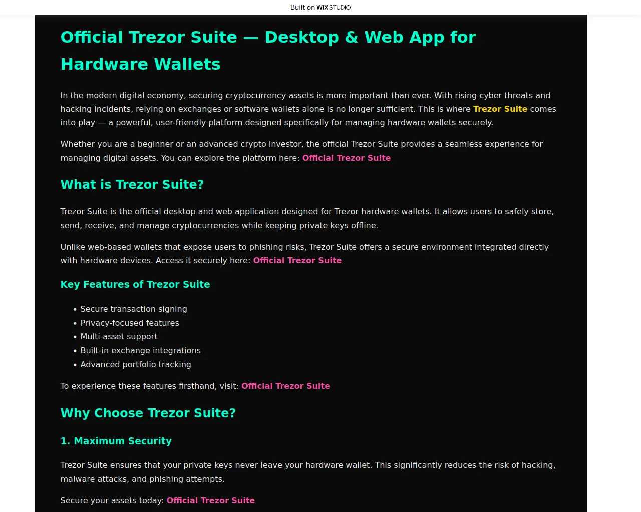 Screenshot of suits-home.wixstudio.com