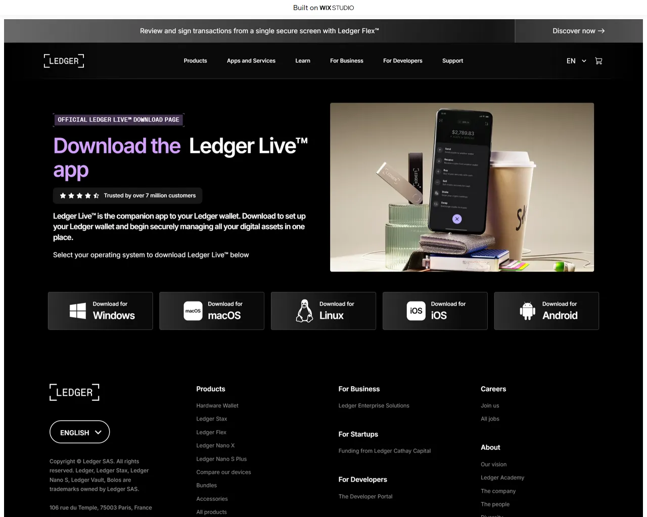 Screenshot of leddge-comstart.wixstudio.com