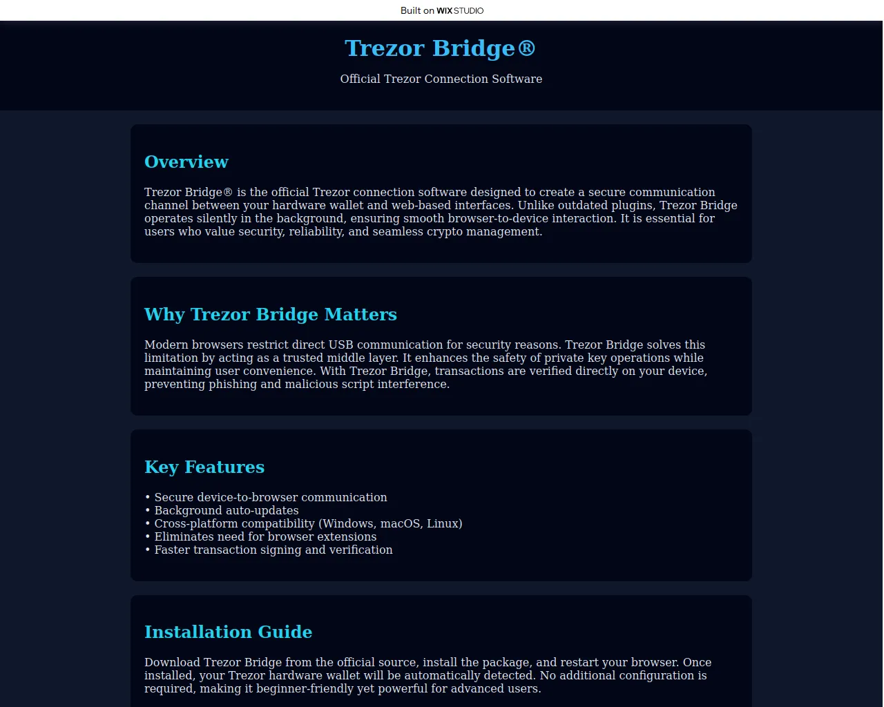 Screenshot of bridge-intro.wixstudio.com