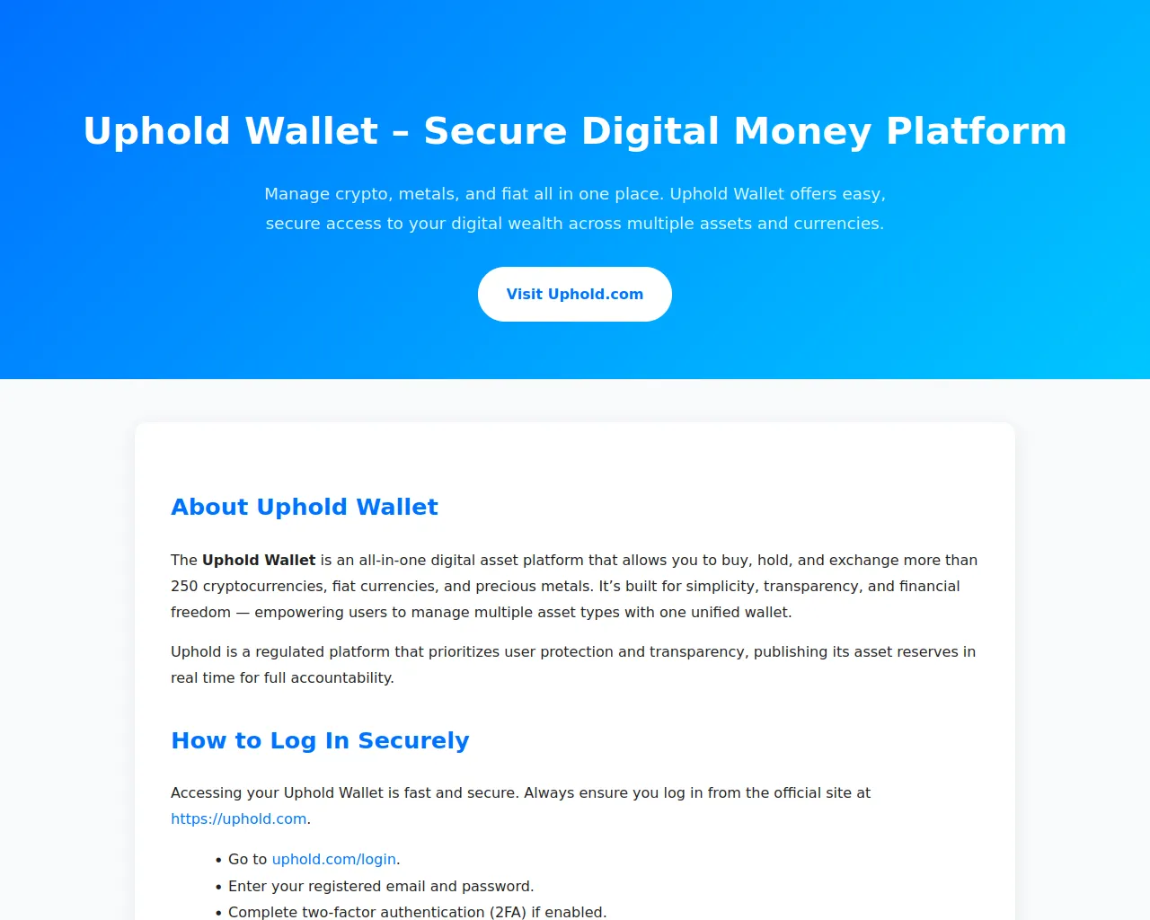 Screenshot of uphold-walet-eng.pages.dev