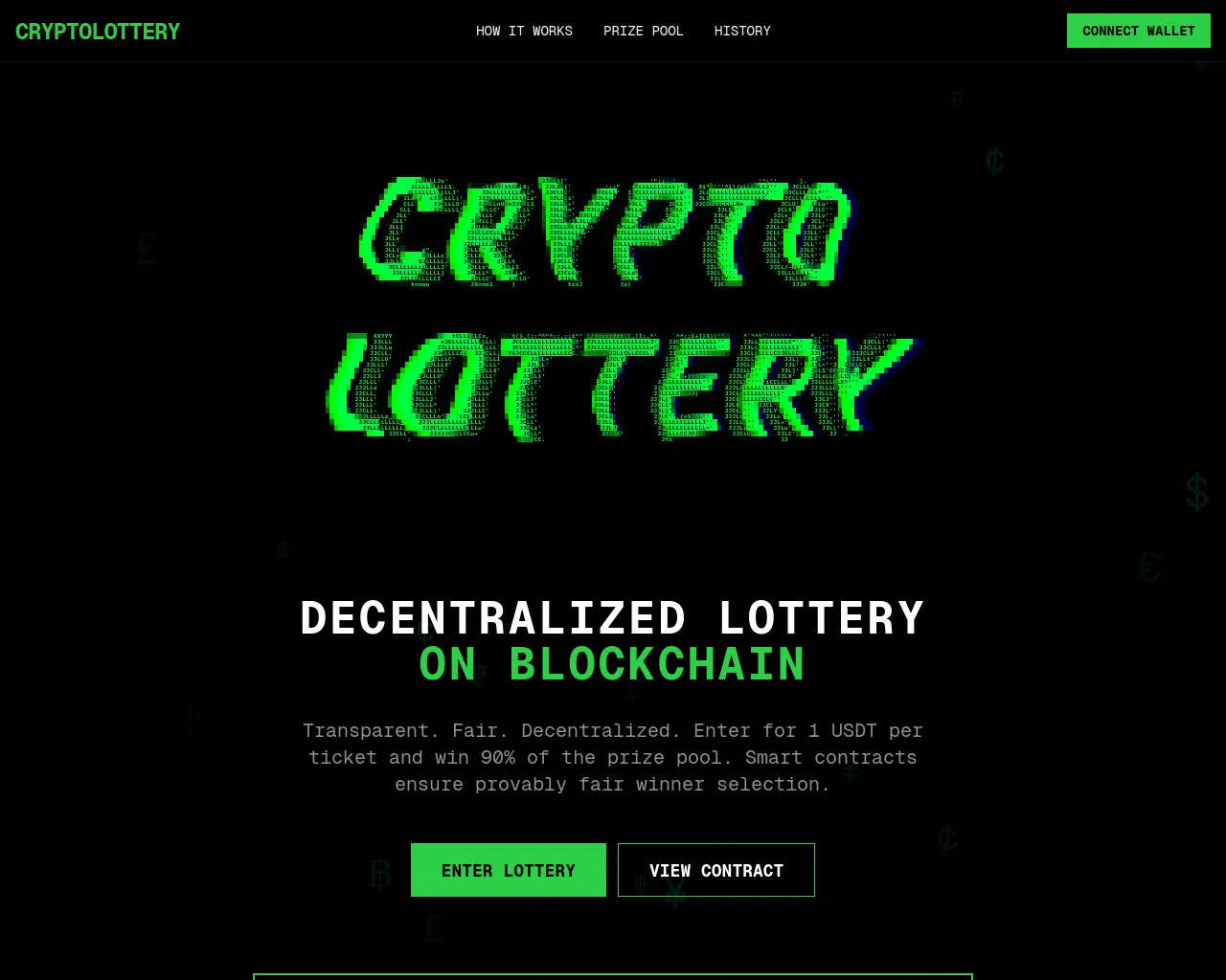 Screenshot of cryptolottery.io
