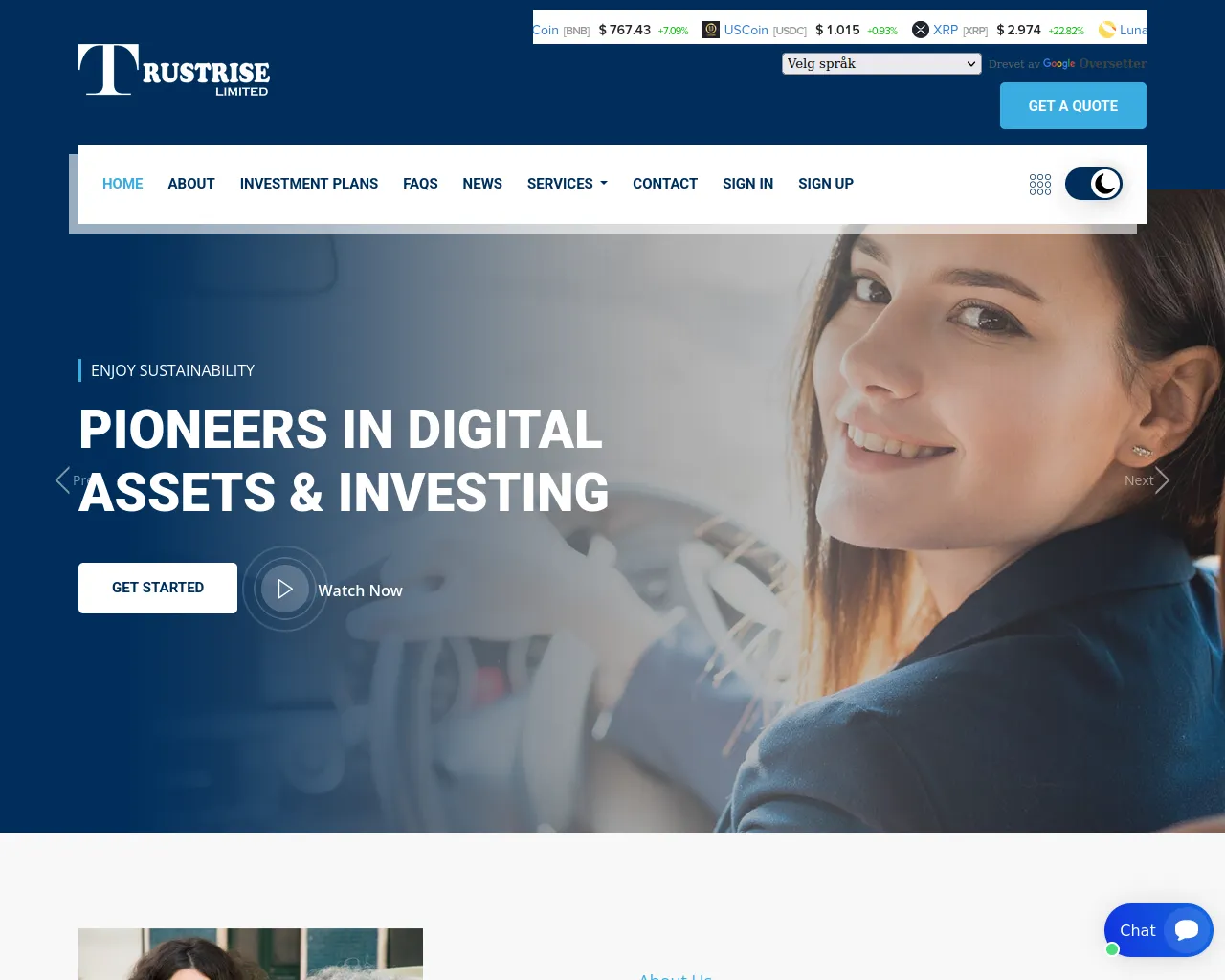 Screenshot of trustrise-ltd.com