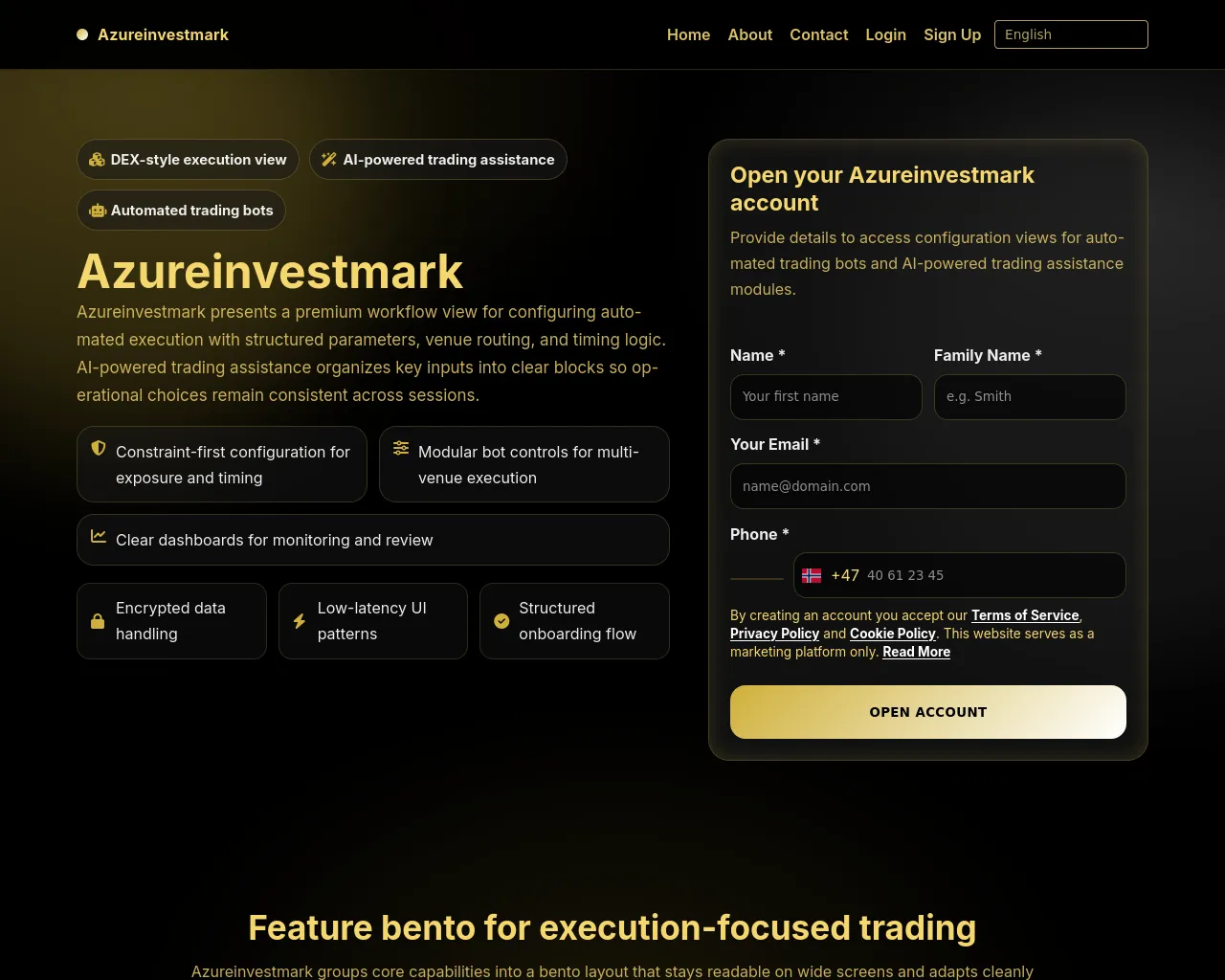 Screenshot of azureinvestmarksoftware.com