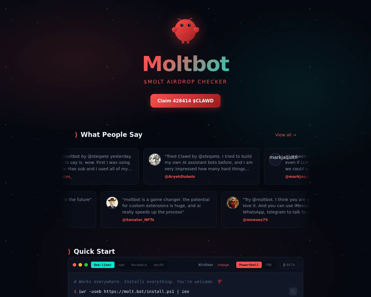 Screenshot of moitbot.com