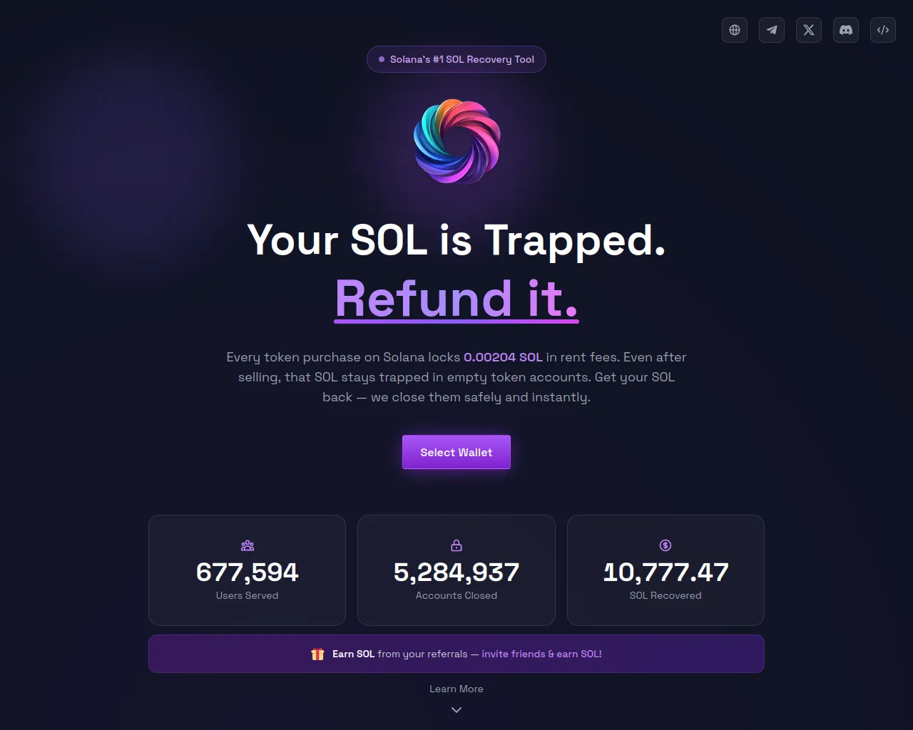 Screenshot of refundportal.fun