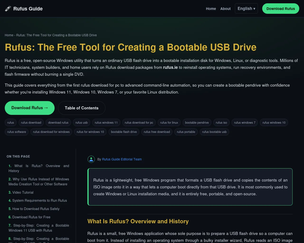 Screenshot of rufusio.app