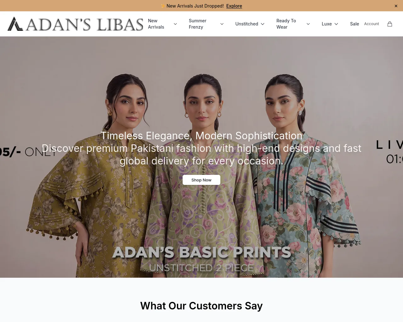 Screenshot of adanslibasdirect.shop