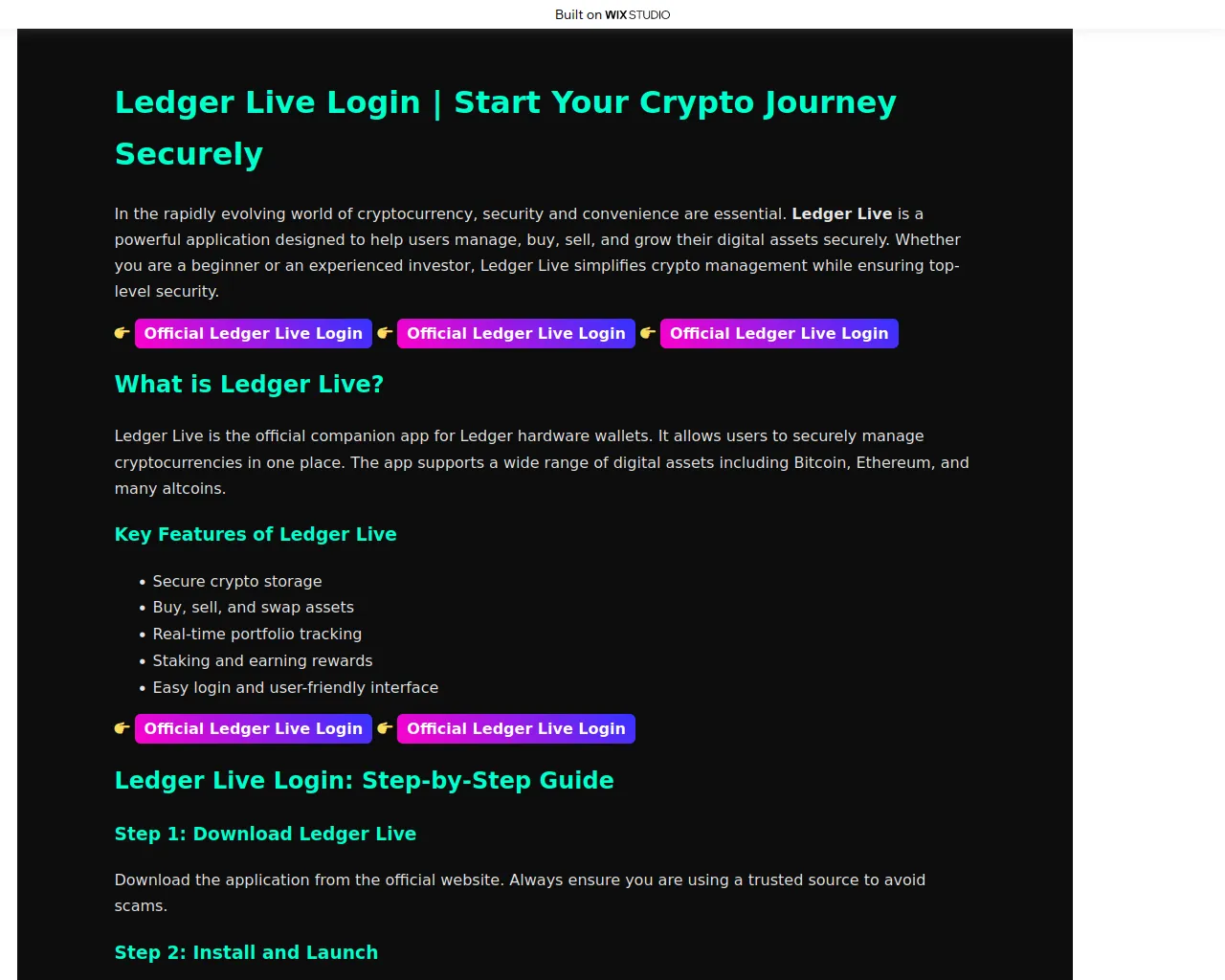 Screenshot of open-lgderlives.wixstudio.com