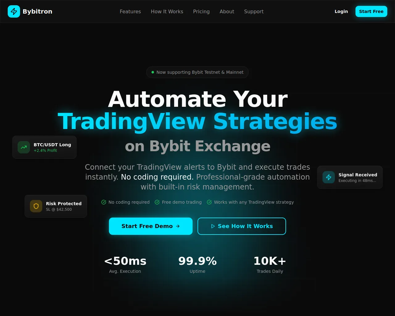 Screenshot of bybitron.com