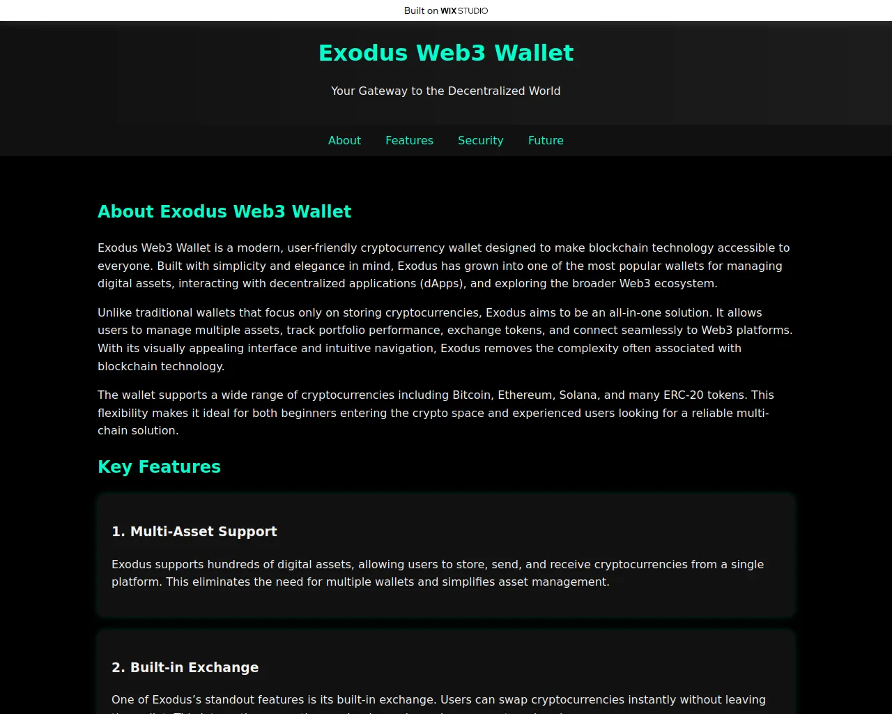 Screenshot of exudosweb-browser.wixstudio.com