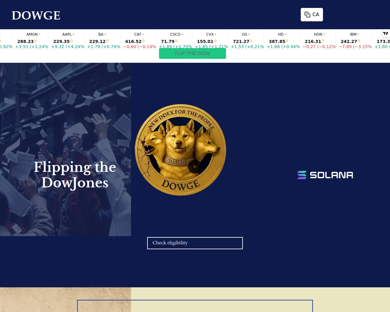Screenshot of dowgeofsolana.com