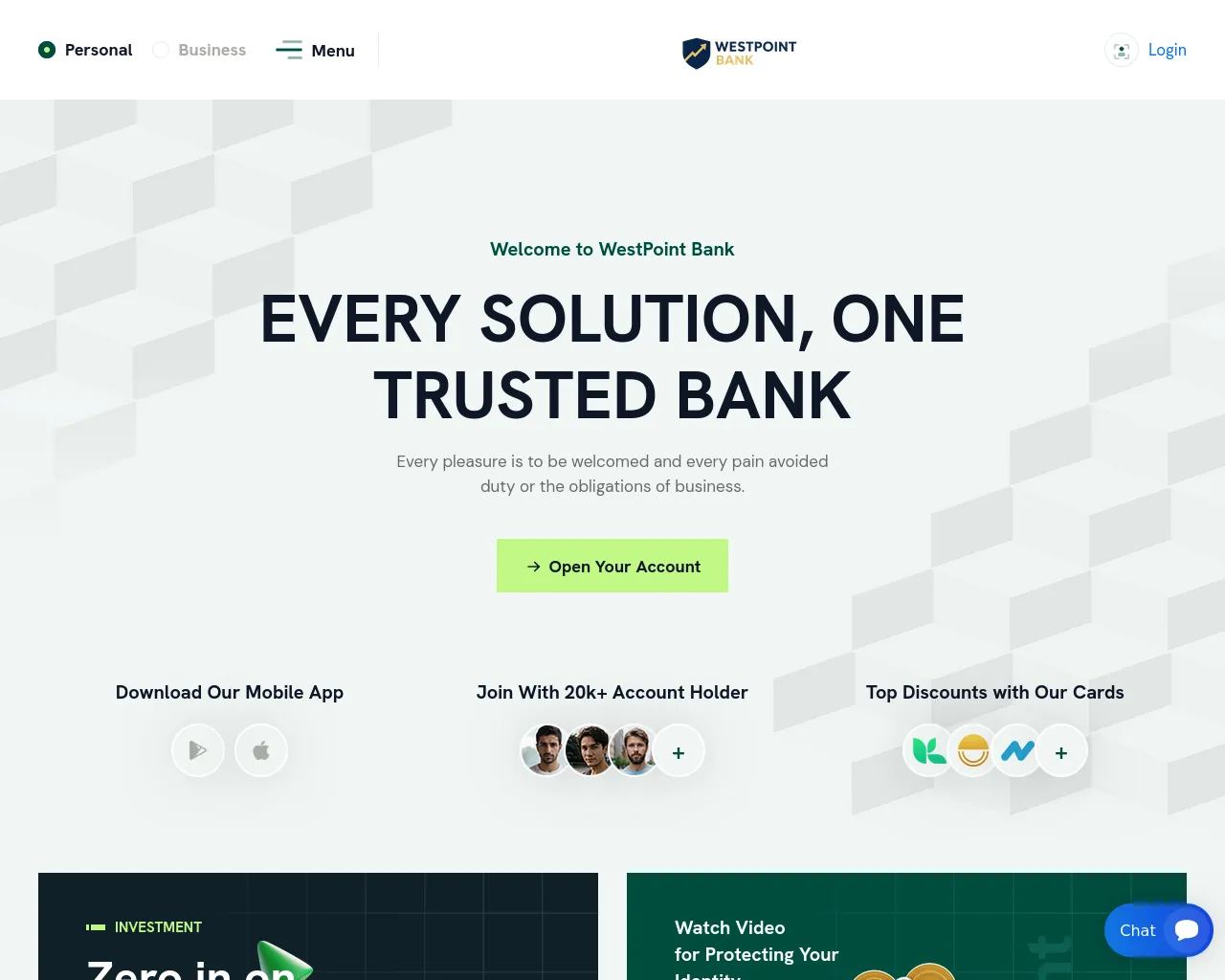 Screenshot of westpointbnk.com