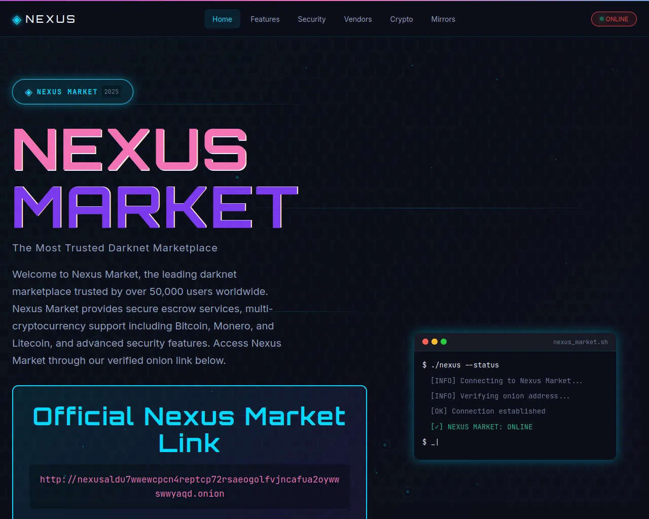 Screenshot of nexuslink.ink
