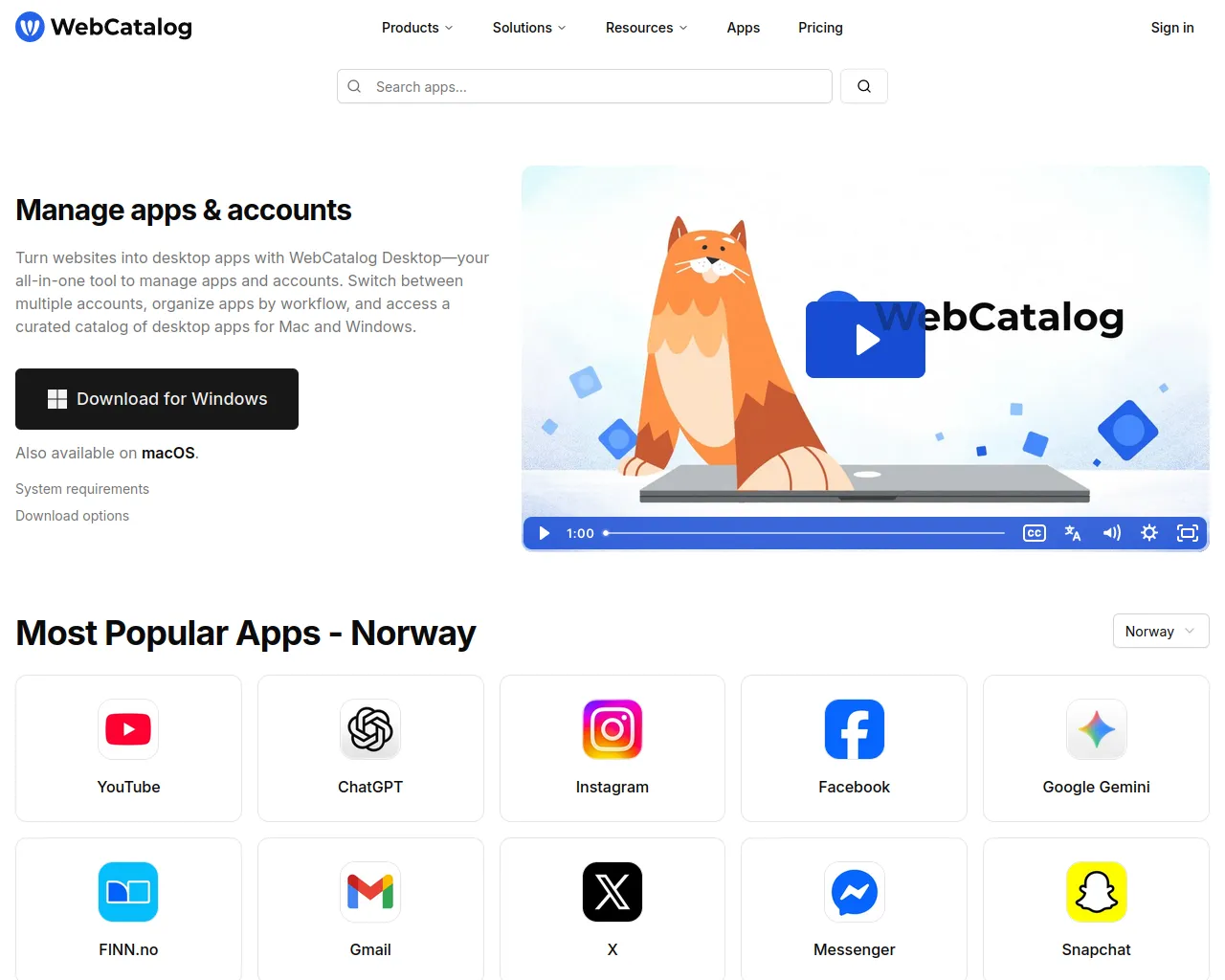 Screenshot of webcatalog-two.vercel.app