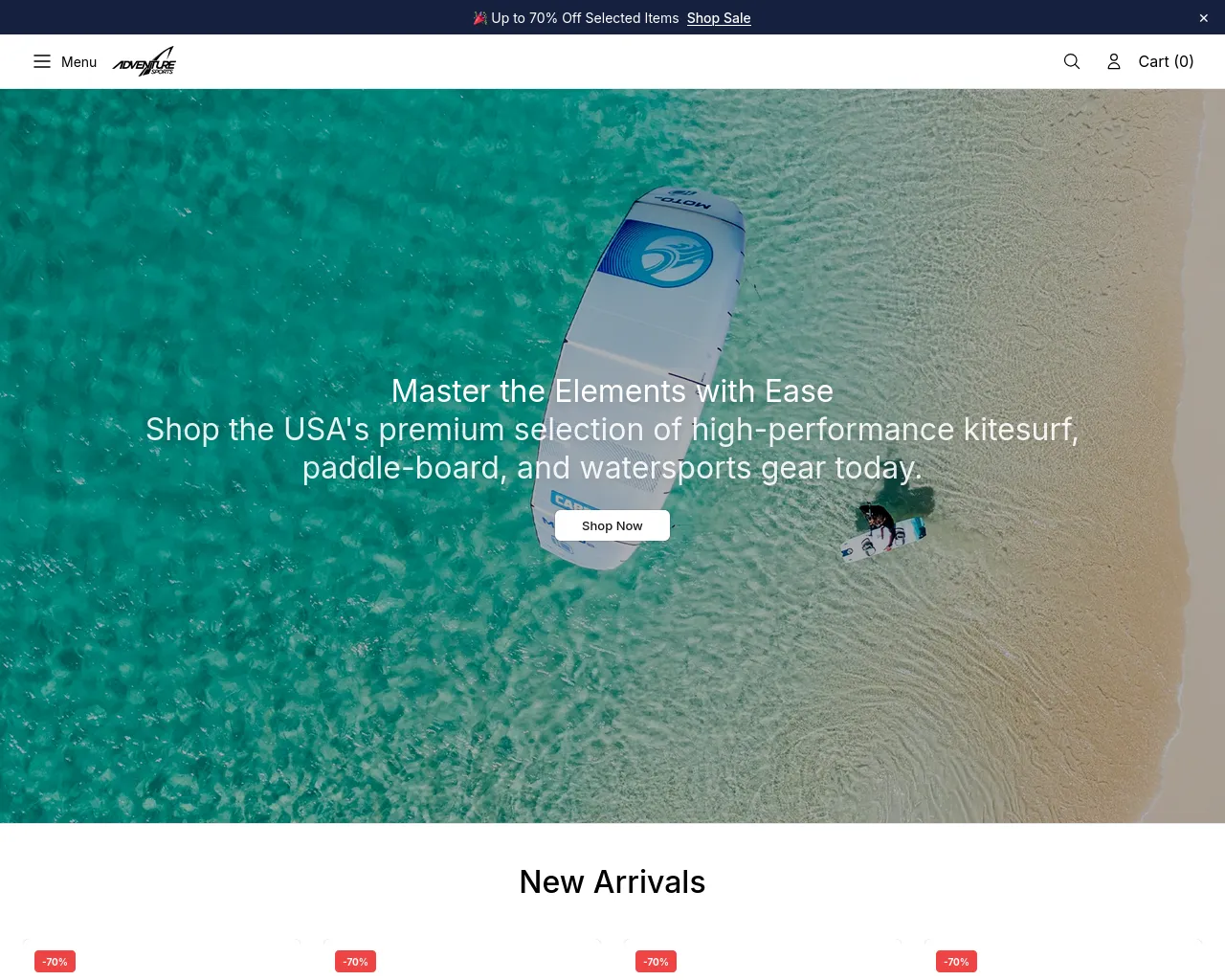 Screenshot of adventuregearco.shop