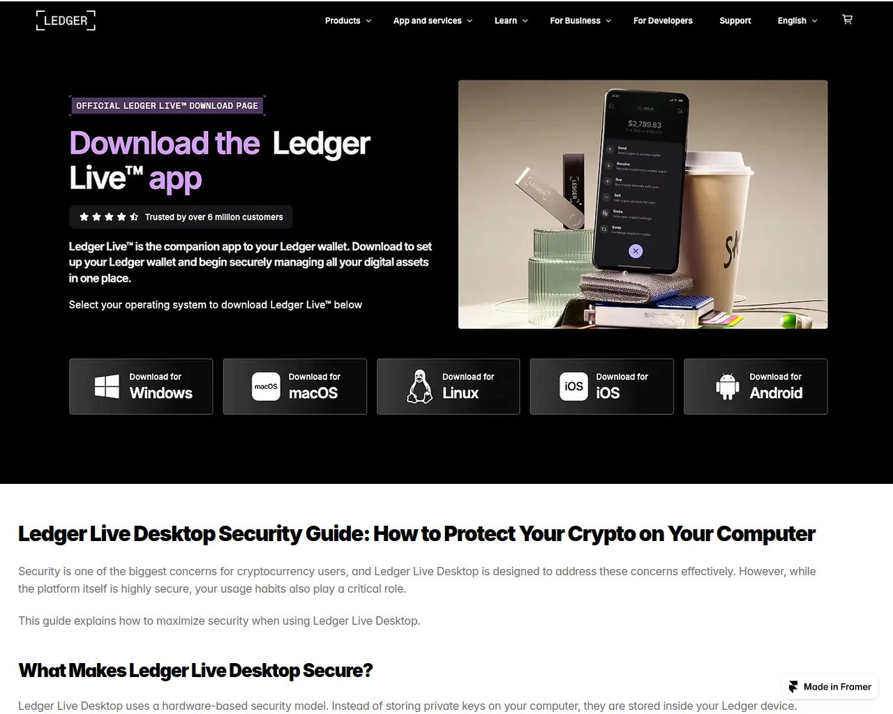 Screenshot of getdesktop-ledgr.framer.wiki