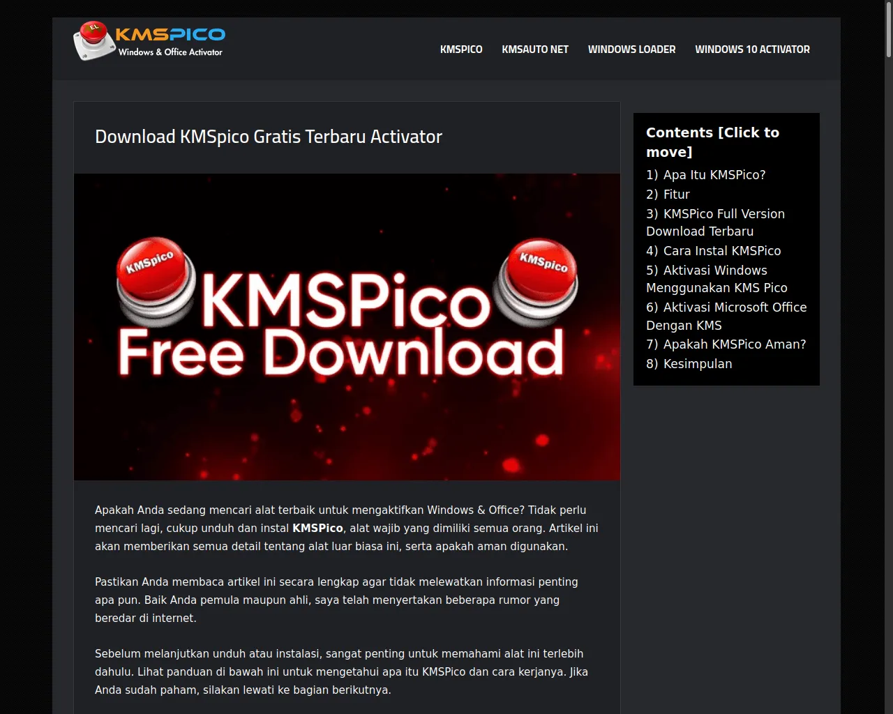 Screenshot of kmspico.best