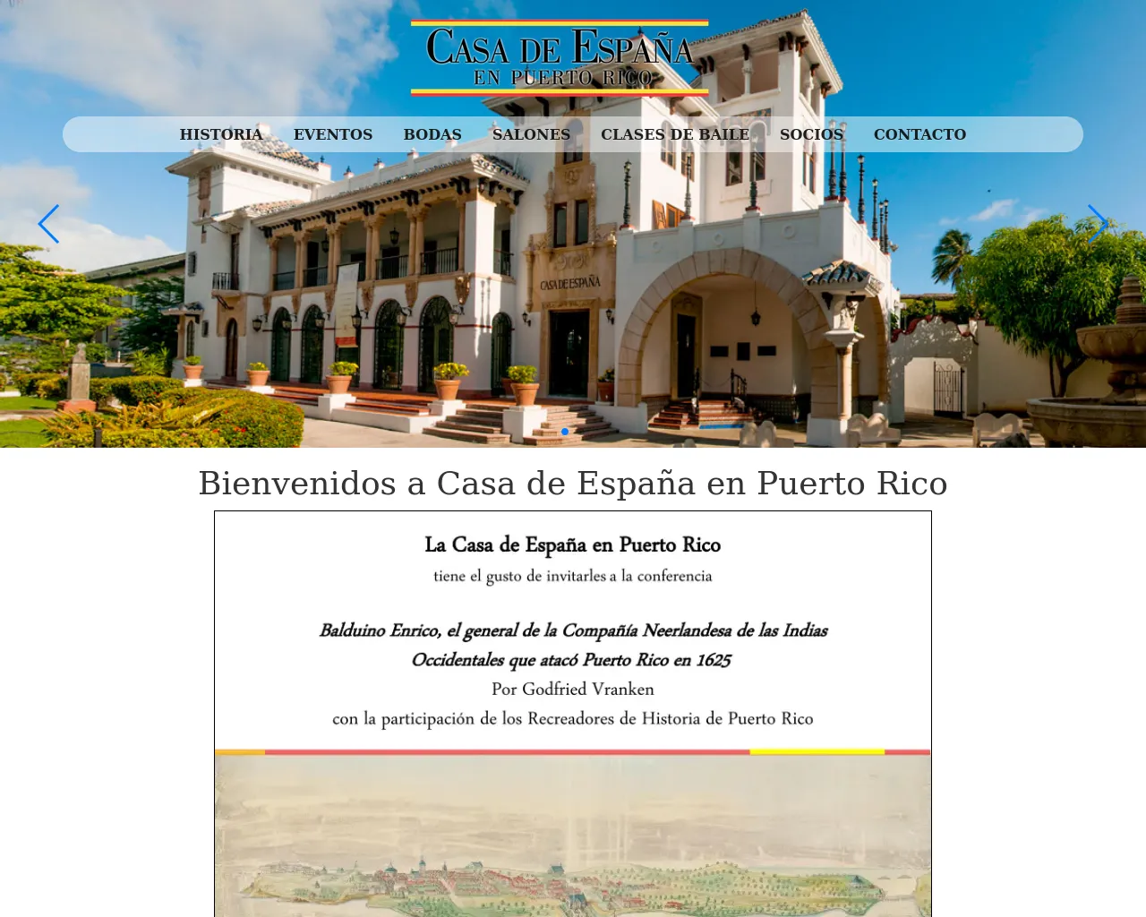 Screenshot of casadeespanapr.com