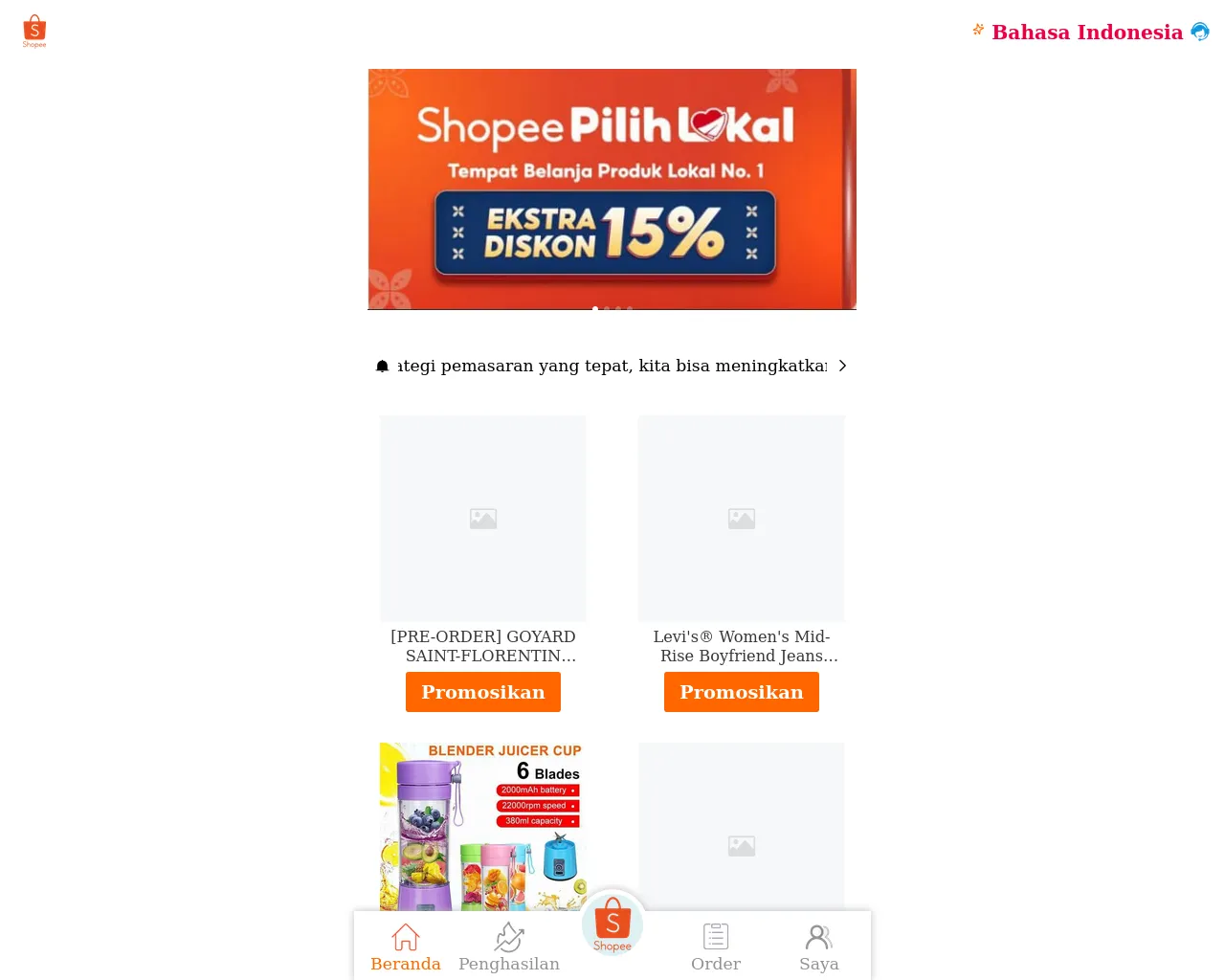 Screenshot of pendaftaranseller.online
