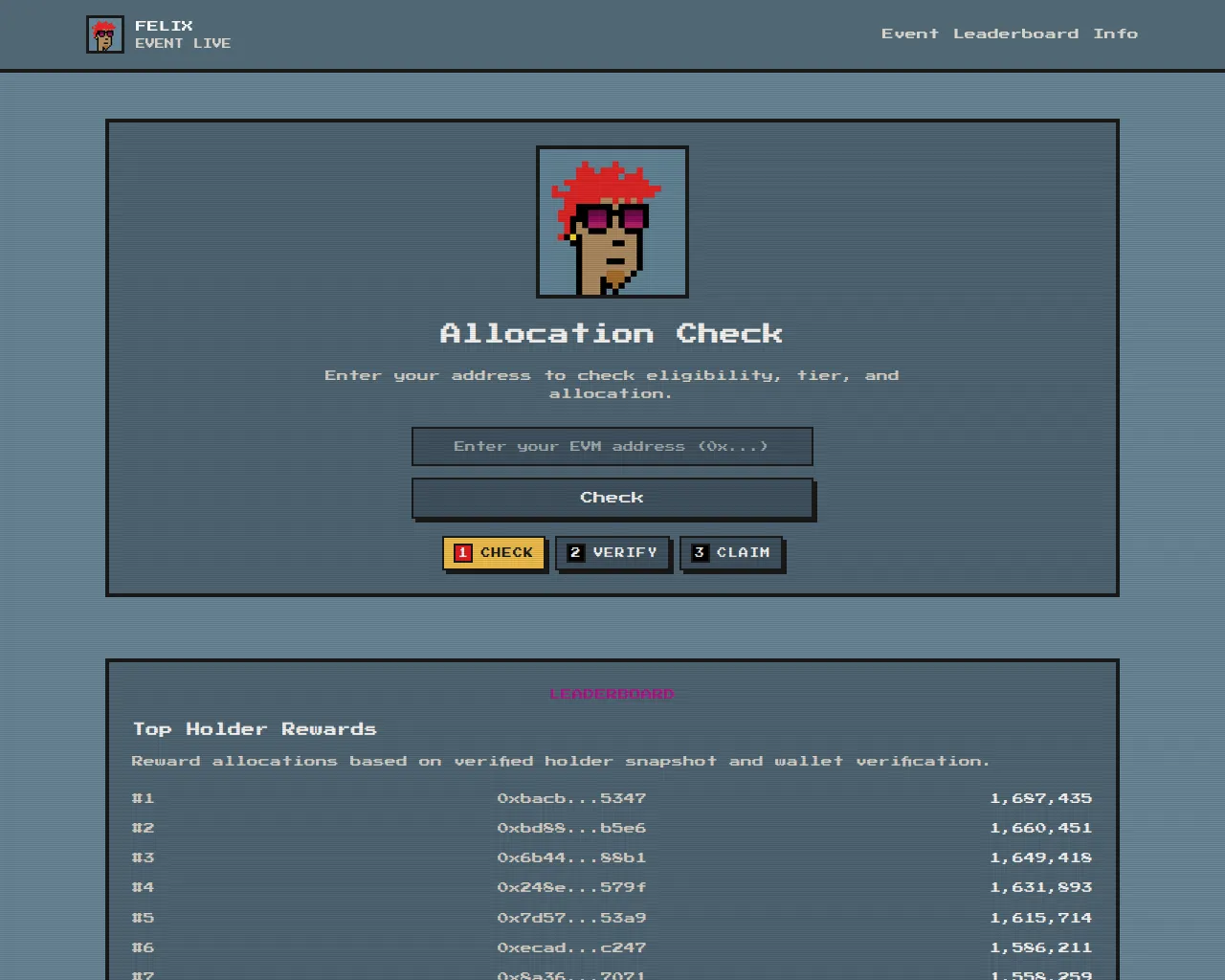 Screenshot of felixevent.network
