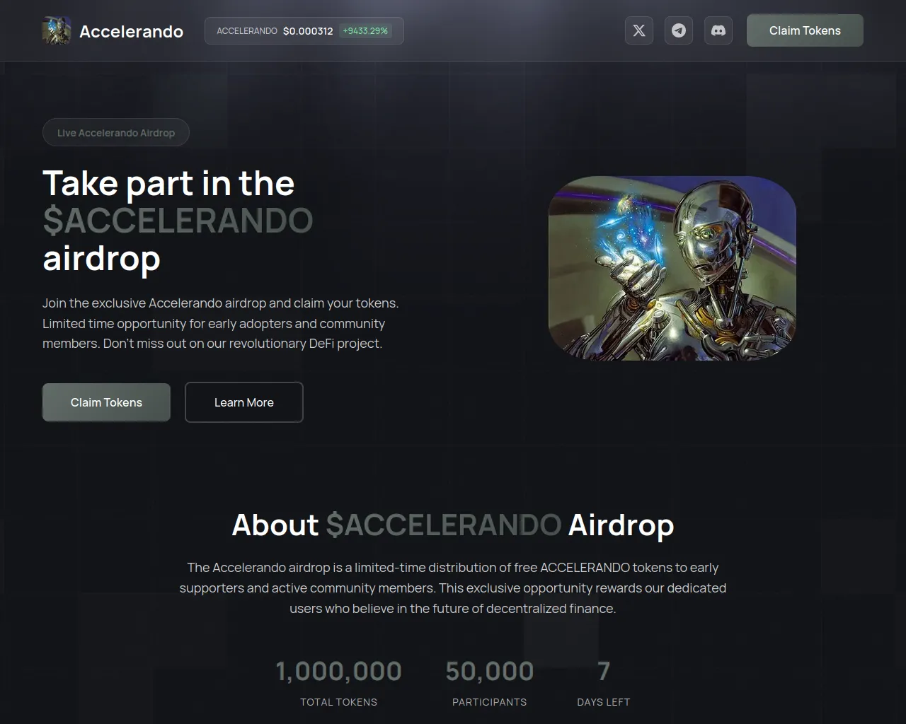 Screenshot of event-accelerando.fun